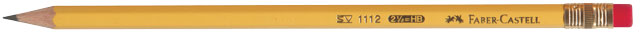 Олівець чорнографітний FABER CASTELL HB з Гумкою, фото 2, 7.51 грн.