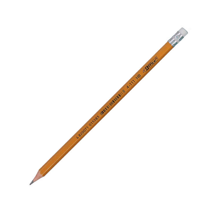Олівець чорнографітний 4OFFICE  HB з Гумкою, фото 2, 1.6 грн.