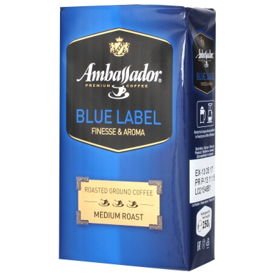 

Кава натуральна мелена Ambassador BLUE LABEL 250 г