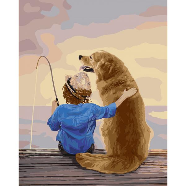 

Розфарбування по номерах 40х50 ІДЕЙКА На рибалці