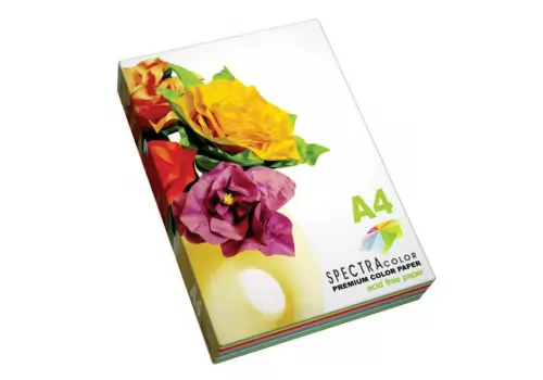 Бумага А4 Sinar Spectra 80 г/м 5 цветов 100 л. Rainbow Pack пастель