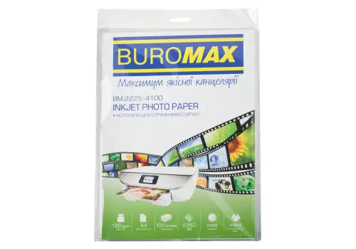 Фотобумага А4 BUROMAX Matt Inkjet 180 г/м 100 л.