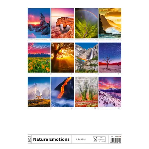 Календар HELMA 2024 31,5 x 45 см Nature Emotions, фото 2, 43.2 грн.