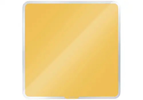 Доска офисная 45х45 магнитно-маркерная стеклянная LEITZ Cosy желтая