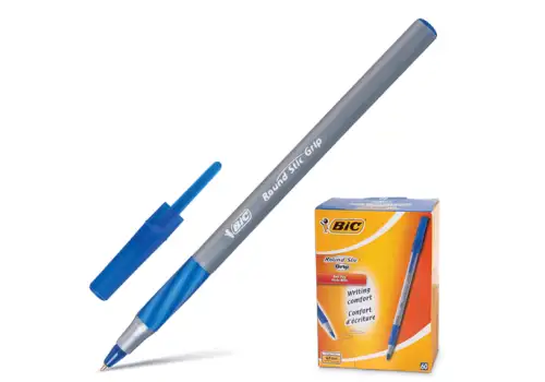 Ручка шариковая BIC Round Stic Exact с грипом синяя