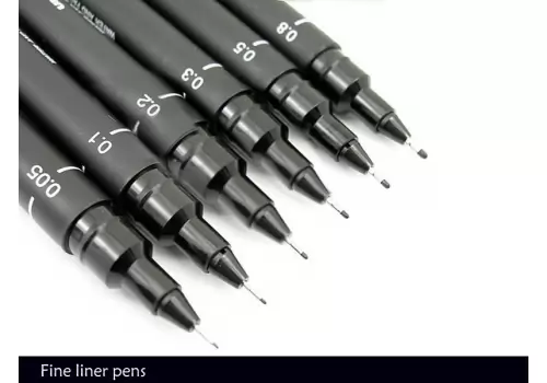 Ручка лайнер UNI-PIN 0.1 - 0.8 мм черная