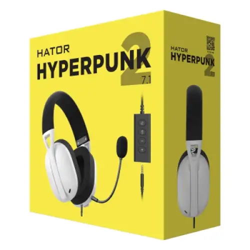 Навушники Hator Hyperpunk 2 USB 7.1 Black/White (HTA-846), фото 2, 2199 грн.