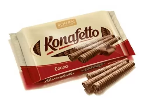 Трубочки вафельные Roshen Konafetto 156г крем-какао