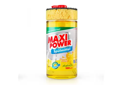 Средство для мытья посуды MAXI POWER 1 л Лимон