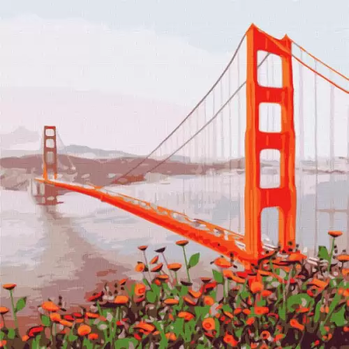 Картина за номерами 50х50 ІДЕЙКА Ранковий Сан-Франциско, фото 2, 226 грн.