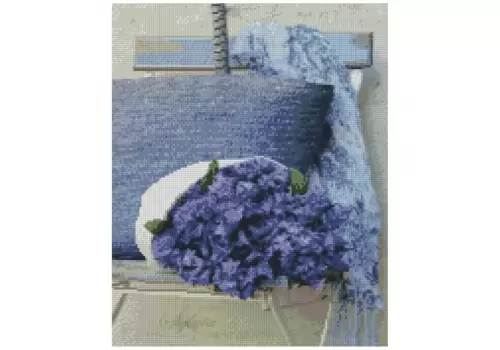 Алмазна мозаїка 40х50 STRATEG Фіолетовий букет