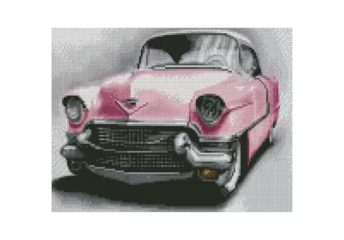 Алмазная мозаика 30х40 STRATEG Розовый автомобиль