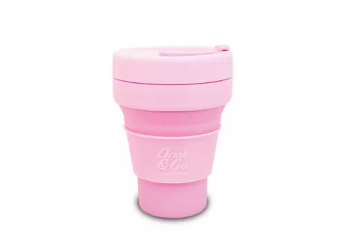 Стакан COOLPACK Pastel Powder Pink для воды силиконовый 355 мл