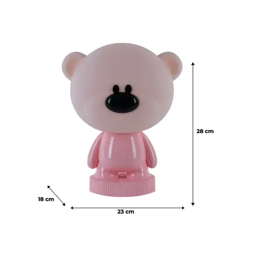 Лампа настільна KITE Bear LED з акумулятором рожева, фото 2, 1170 грн.