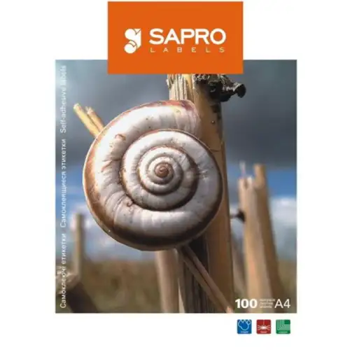 Наклейки А4 SAPRO 63,5 x 38,1 мм (21) 100 арк. із закругленими кутами, фото 2, 266.06 грн.