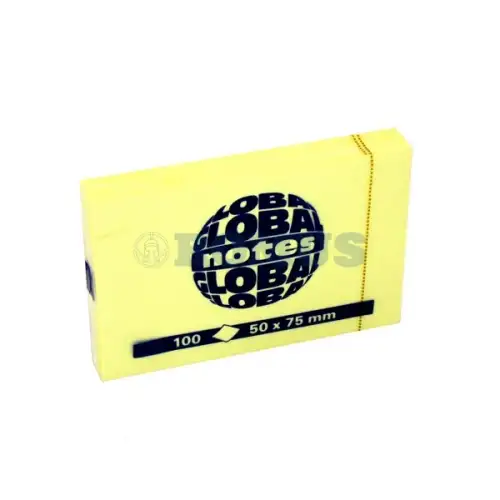 Папір для нотаток 50х75 мм GN Yellow з клейким шаром, фото 2, 11.62 грн.