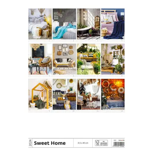 Календар HELMA 2024 31,5 x 45 см Sweet Home, фото 2, 363.1 грн.