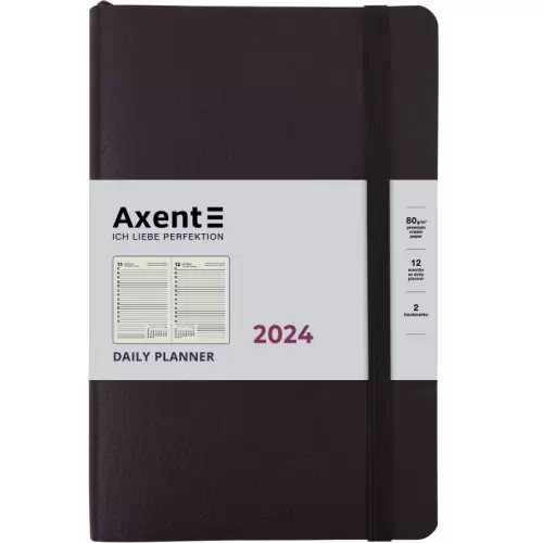 Щоденник 145*210 AXENT 2024 Partner Soft Skin чорний, фото 2, 305.02 грн.