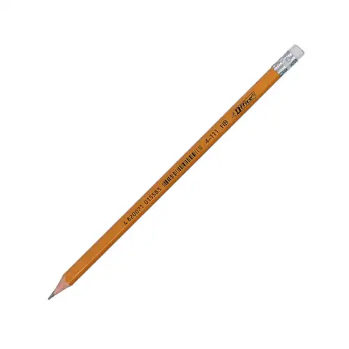 Олівець чорнографітний 4OFFICE  HB з Гумкою, фото 2, 2.56 грн.