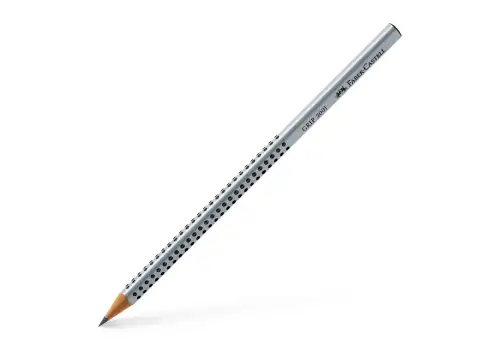 Олівець чорнографітний FABER CASTELL GRIP 2001 В срібний