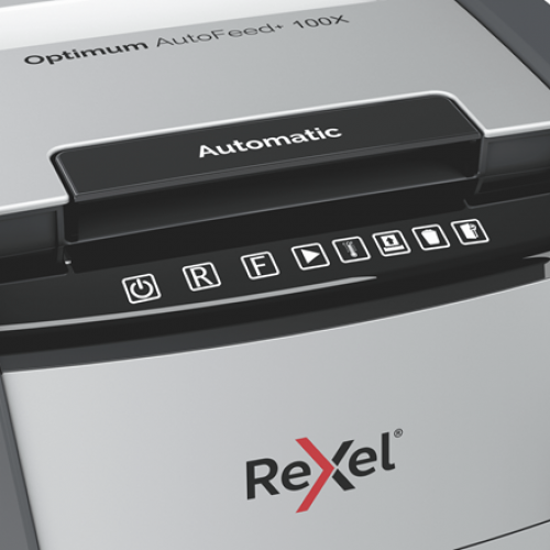 Шредер Rexel Optimum AutoFeed+ 100X , 4х28 мм, 100 арк., 34л, фото 2, 24558.98 грн.