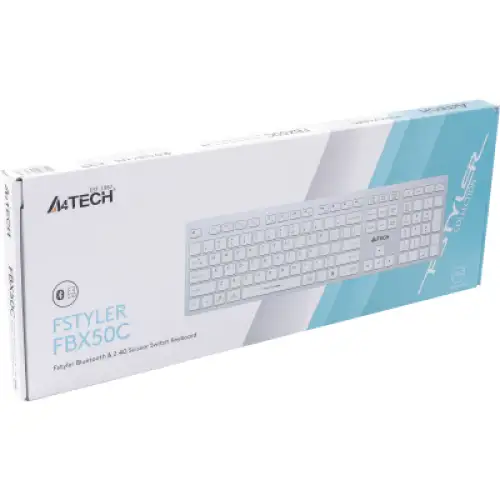 Клавіатура A4Tech FBX50C USB/Bluetooth White, фото 2, 1399 грн.