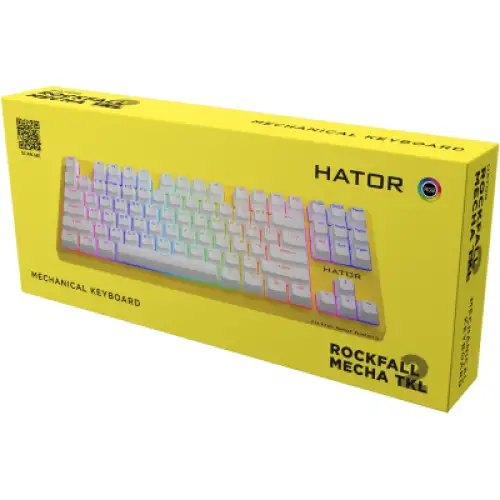 Клавіатура Hator Rockfall 2 Mecha TKL Orange USB Yellow (HTK-722), фото 2, 1999 грн.