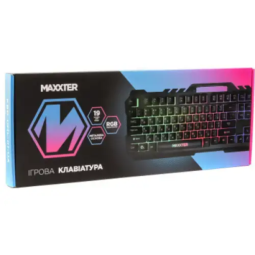 Клавіатура Maxxter KBG-UML-01-UA USB Black, фото 2, 413 грн.
