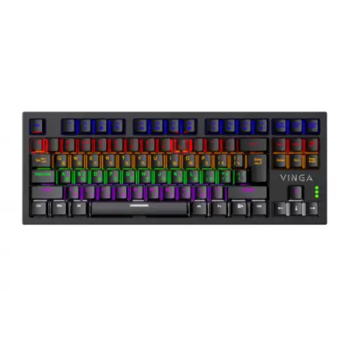 Клавіатура Vinga KBGM-110 87 key LED Blue Switch USB Black, фото 2, 1099 грн.