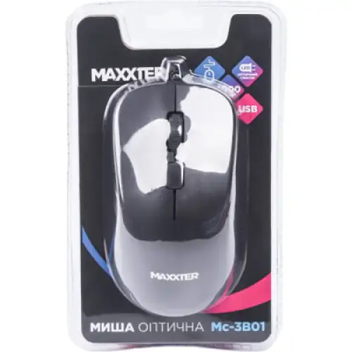 Мишка Maxxter Mc-3B01 USB Black, фото 2, 98 грн.