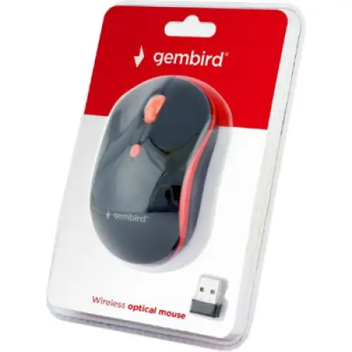 Мишка Gembird MUSW-4B-03-R Black+Red, фото 2, 229 грн.