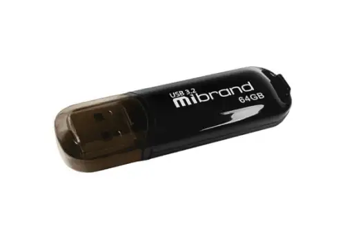 USB флеш накопичувач Mibrand 64GB Marten Black USB 3.2 (MI3.2/MA64P10B)