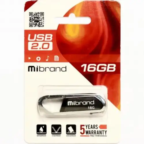 USB флеш накопичувач Mibrand 16GB Aligator Black USB 2.0 (MI2.0/AL16U7B), фото 2, 154 грн.