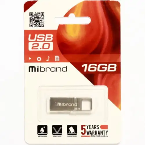 USB флеш накопичувач Mibrand 16GB Stingray Grey USB 2.0 (MI2.0/ST16U5G), фото 2, 148 грн.