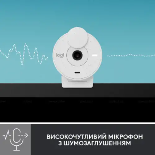 Веб-камера Logitech Brio 300 FHD White (960-001442), фото 2, 3399 грн.