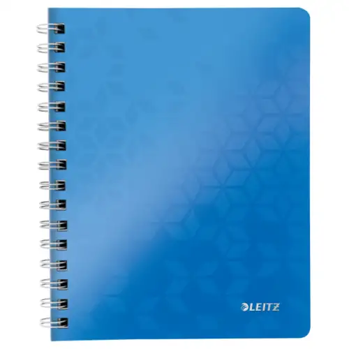 Блокнот А5 80 аркушів Leitz WOW на спіралі в пластиковій обкладинці блакитний, фото 2, 461.81 грн.