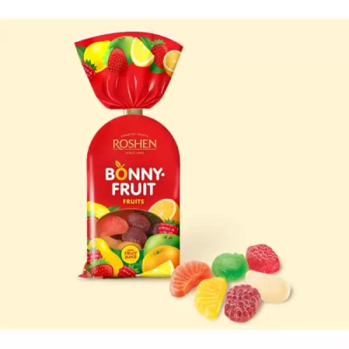 Цукерки желейні Roshen Bonny-Fruit фрукти 250 г, фото 2, 41.88 грн.
