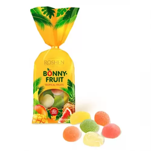 Цукерки желейні Roshen Bonny-Fruit тропічні фрукти 250 г, фото 2, 40.1 грн.