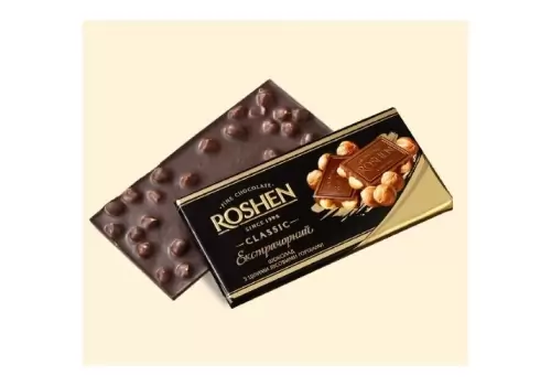 Шоколад Roshen экстрачерный целый лесной орех