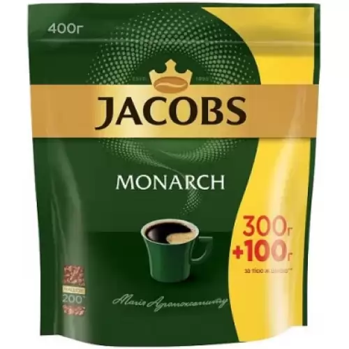 Кава Jacobs Monarch 400 гр пакет, фото 2, 466.56 грн.