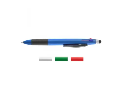 Ручка кулькова BERGAMO зі стилусом і трьома кольорами чорнила