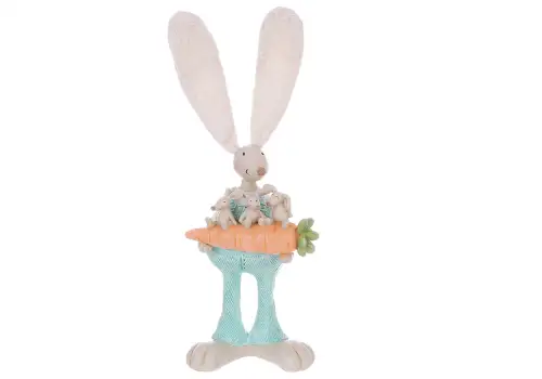 Декоративна статуетка Кролик з морквою 29.5 см