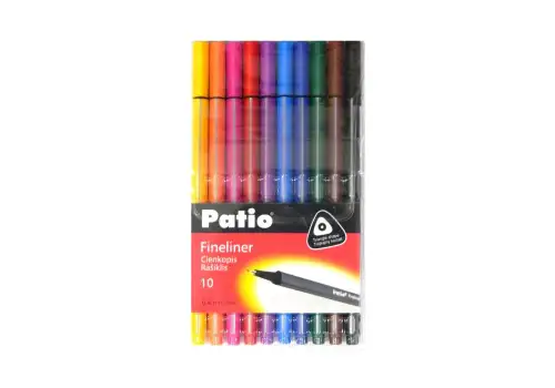 Набір ручок капілярних PATIO Fineliner 10 кольорів