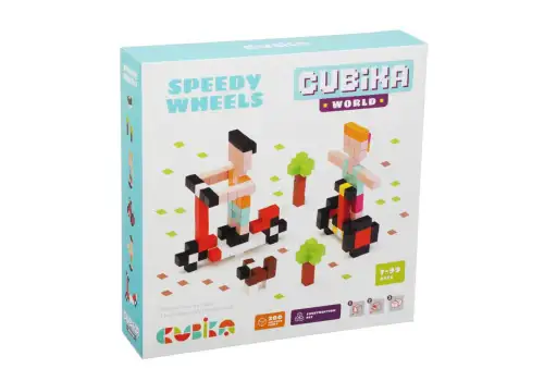 Cubika World Дерев'яний конструктор-сюрприз Швидкі колеса
