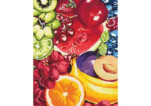 Картина по номерам 40х50 ИДЕЙКА Сладкие фрукты