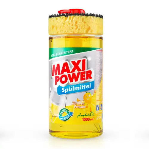 Засіб для миття посуду MAXI POWER 1 л Лимон, фото 2, 130.18 грн.