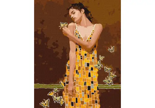 Картина за номерами 40х50 ІДЕЙКА В обіймах метеликів