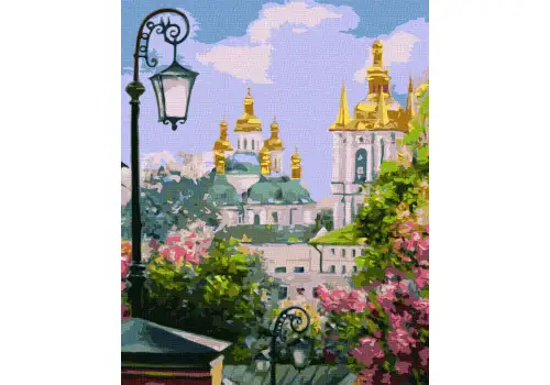 Картина за номерами 40х50 ІДЕЙКА Київ золотоверхий навесні