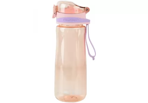 Пляшка KITE для води з трубочкою 600 мл рожева