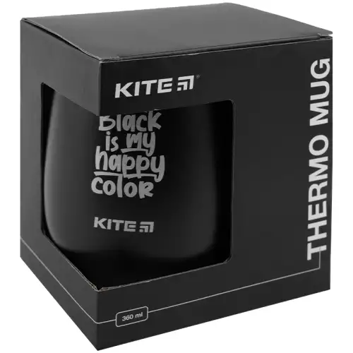Термокухоль KITE 360 мл чорний, фото 2, 473.4 грн.
